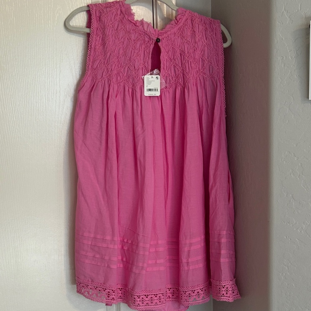 Pink Sleeveless Dress Free People with pockets
